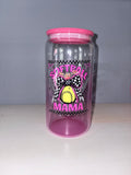 Softball Mama Glass Cup