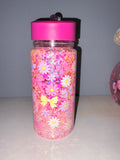 Spring Bow Glitter Kids Sports Cup