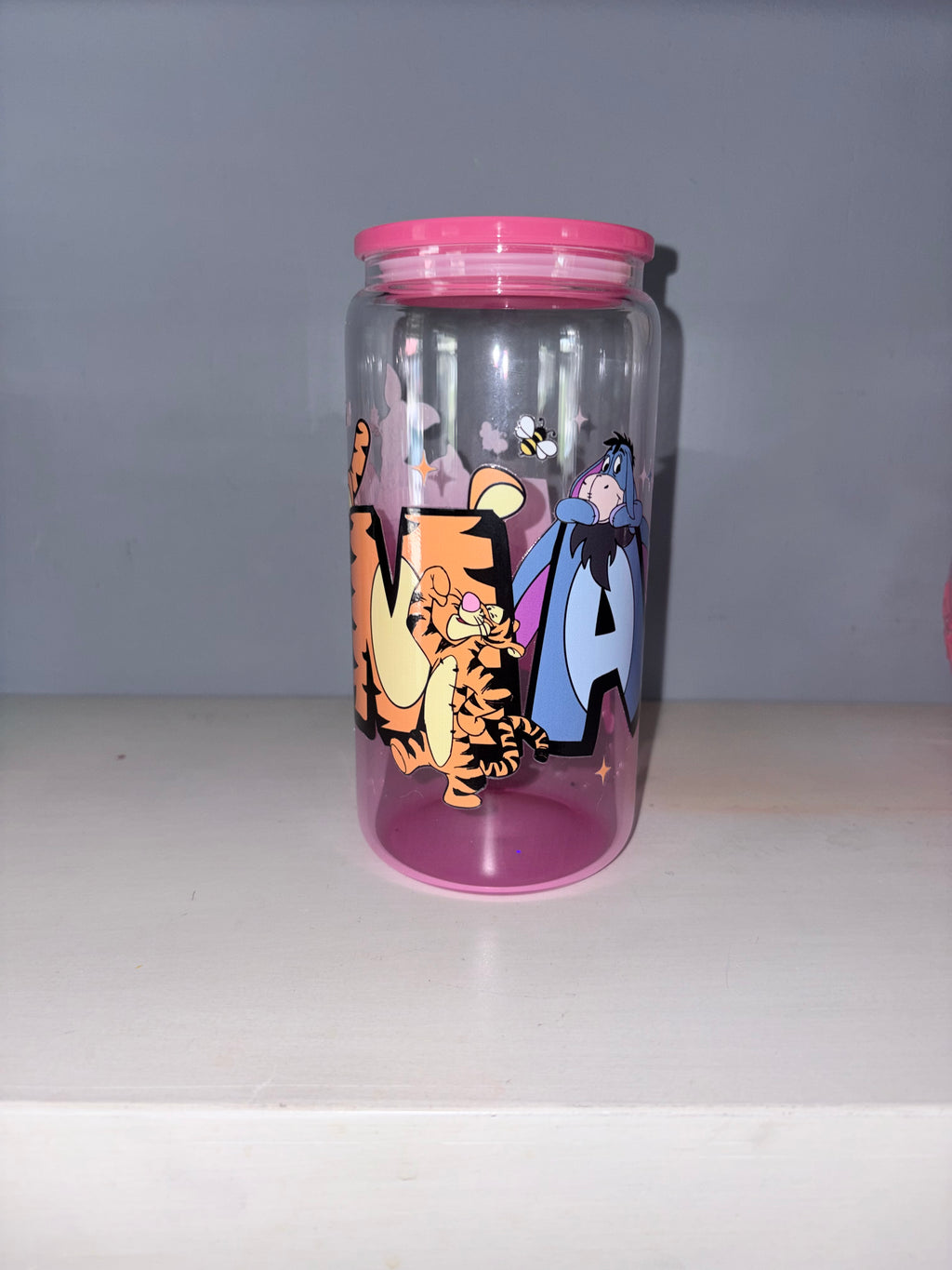 Winnie the Pooh Characters Mama Glass Cup