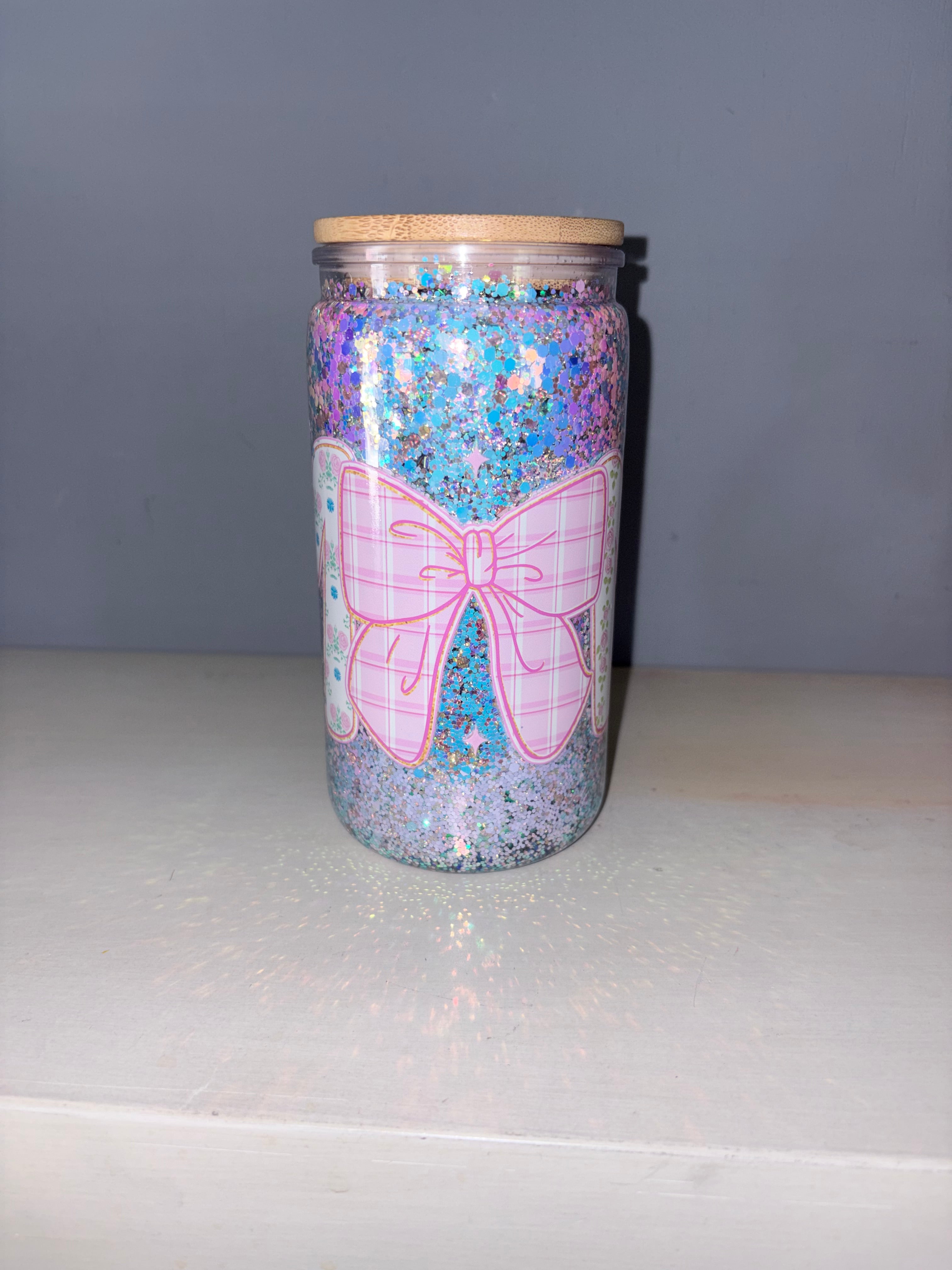 Mimi Bow Glitter Cup