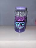 Premade Glass Purple Summer Cup